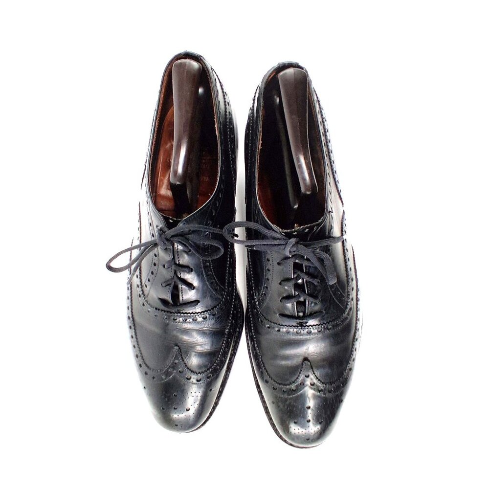Church’s Custom Grade Black Leather Brogue Oxford Dress Shoes Men’s UK 9 E US 10 - Picture 8 of 13